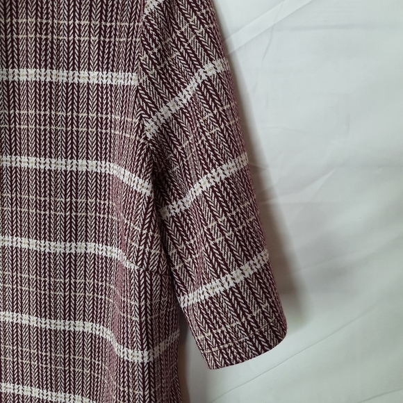 Anthropology Franco Large Burgundy & Creme Top - Picture 8 of 8